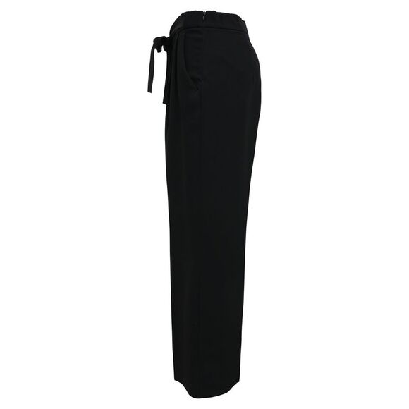 Max Mara Straight Leg Pants in Black Polyester